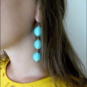 NWT AQUA BALL DROP EARRINGS